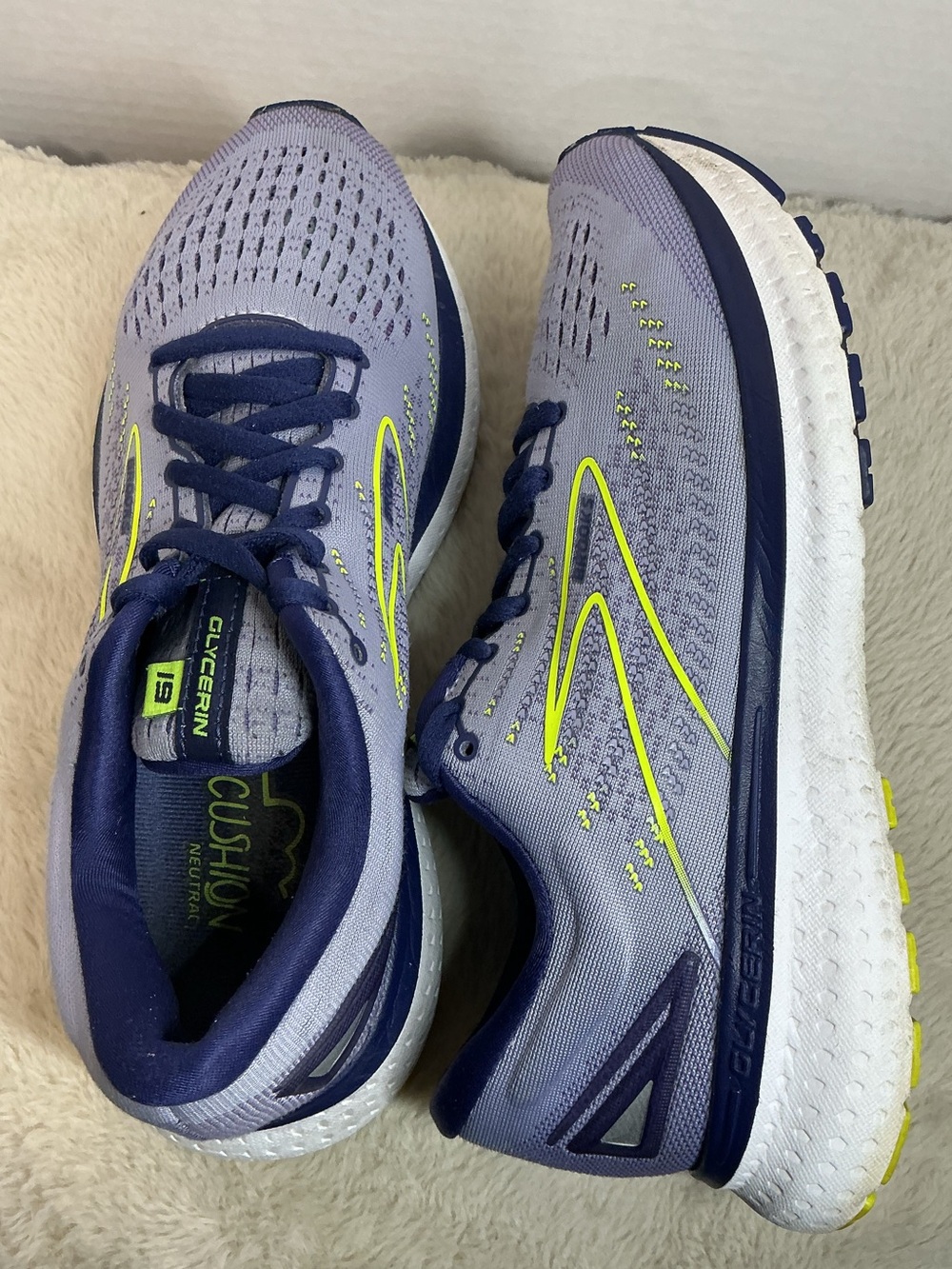 Brooks Glycerin 19 Women’s Running Shoes Size 9 Medium B Blue Gray Purple - Picture 7 of 16